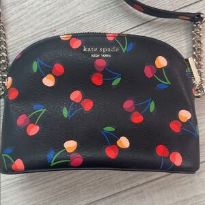 Kate Spade Cherry Patterned Black Crossbody Bag